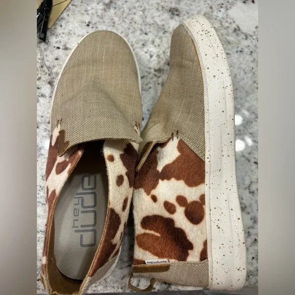 Hey Dude Tan and Brown Patterned Slip-Ons - Picture 2 of 3